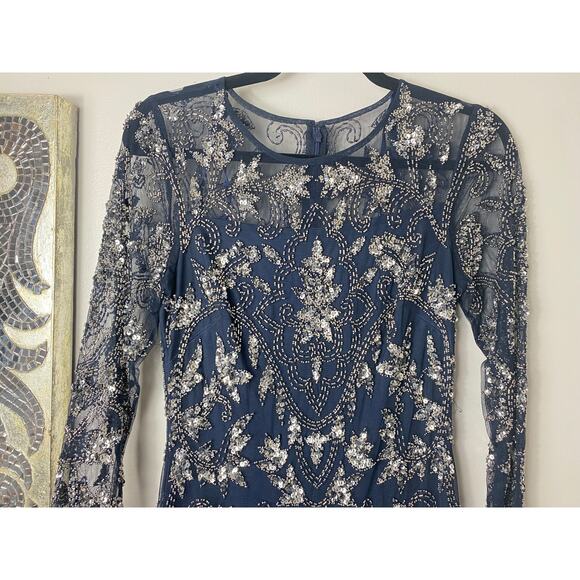 ADRIANNA PAPELL DRESS GOWN 4 MOTHER OF THE BRIDE EVENING FORMAL WEDDING GUEST - Picture 6 of 16